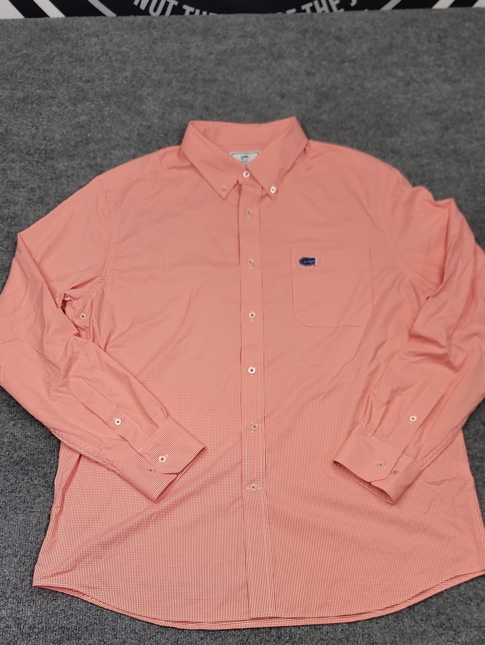 Mens Southern Tide Florida Gators Button Down Orange & White Dress Shirt Size XL